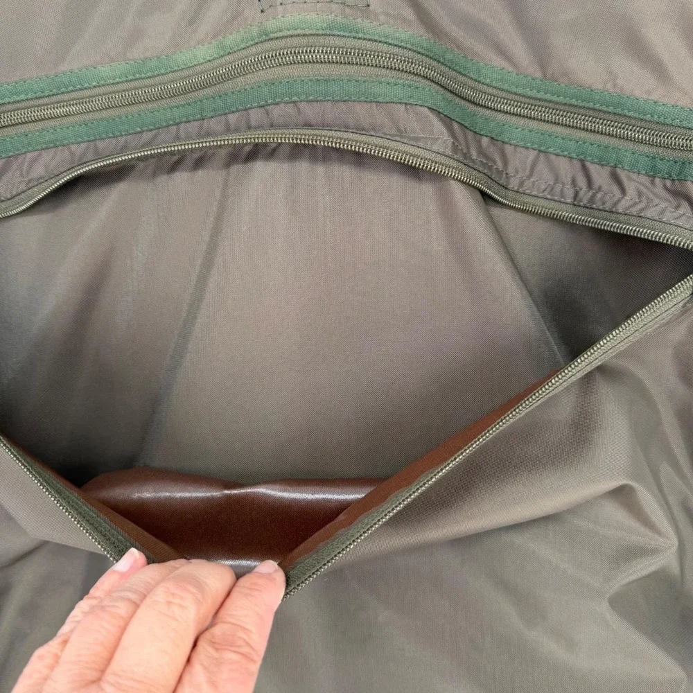 VTG 80s‎ G.H. Bass American Heritage Canvas Leather Garment Bag Complete